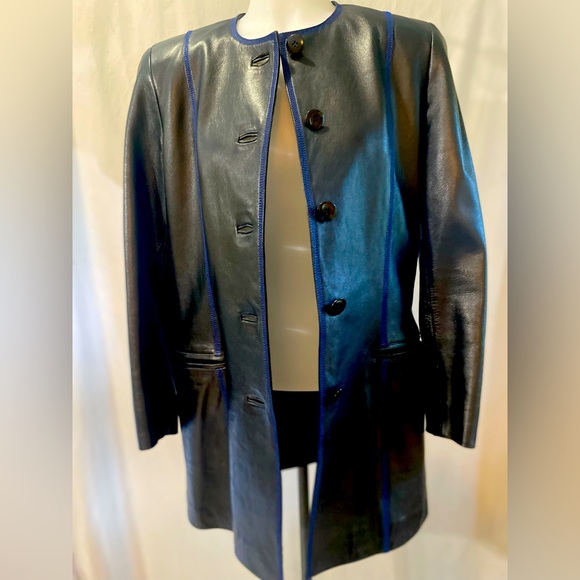 ESCADA BY MARGARETHA LEY LEATHER JACKET - Picture 7 of 8